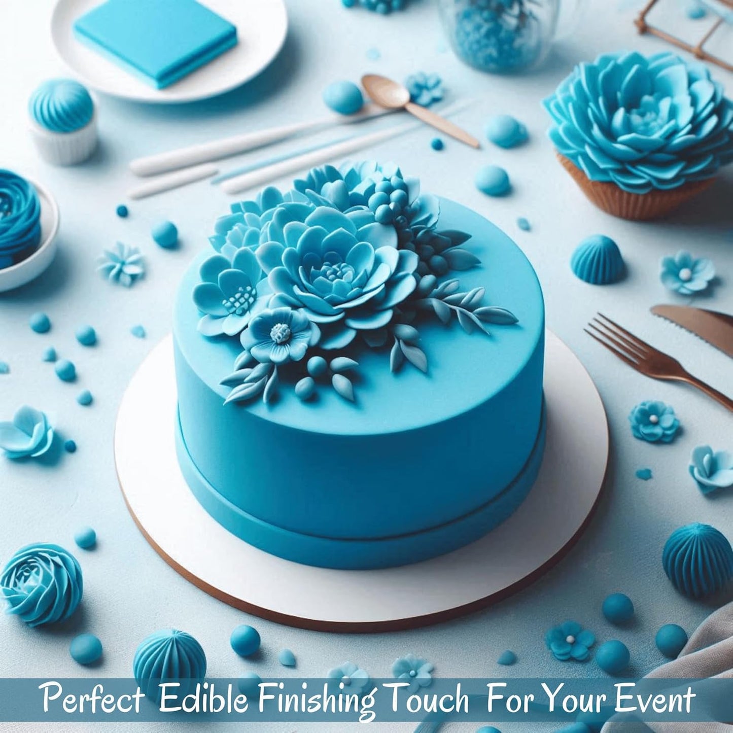 Confect Fondant for Christmas Cakes – Superhero Blue Fondant 8.8 oz | Chefs Choice for Cake Decorating, Sculpting & Holiday Baking | Vegan, Gluten-Free, Nut-Free, Palm Oil-Free – 8.8 Oz