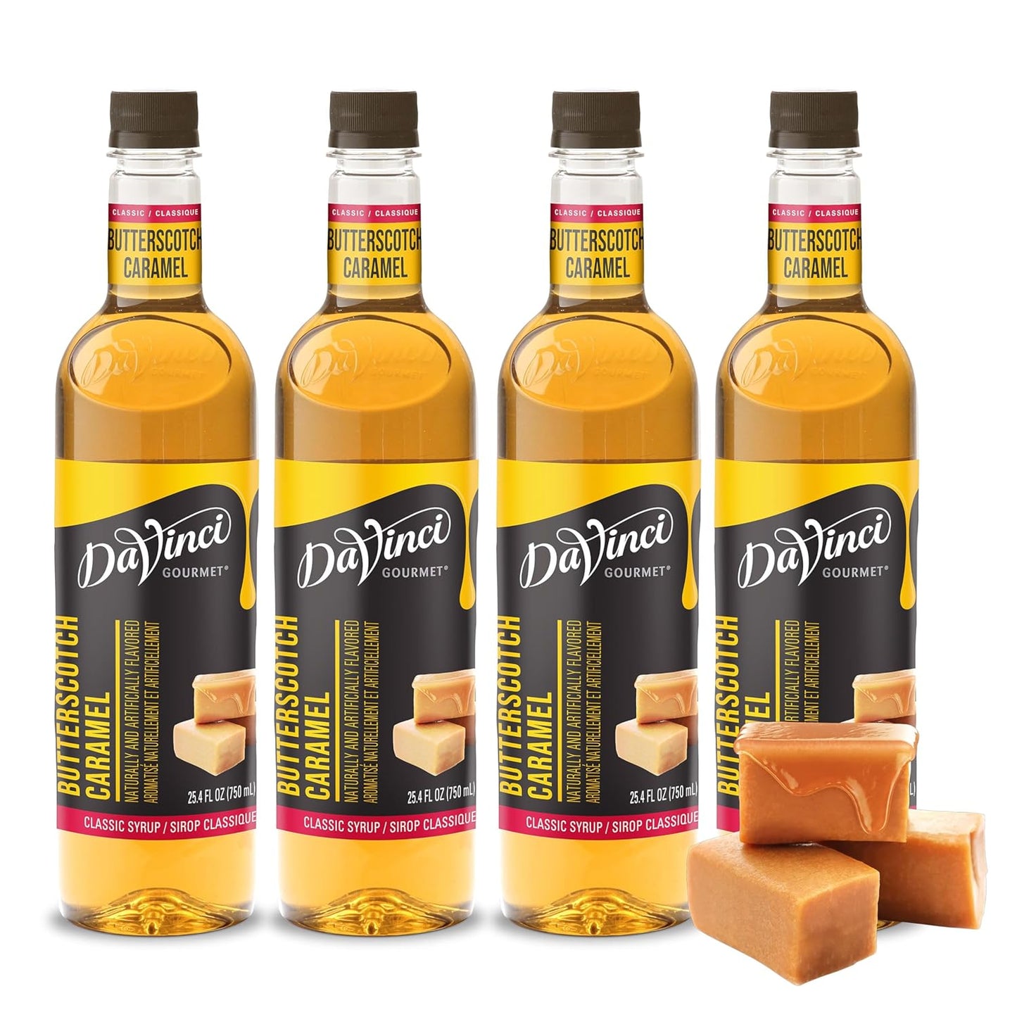 DaVinci Gourmet Classic Butterscotch Syrup, 25.4 Fluid Ounces (Pack of 4)