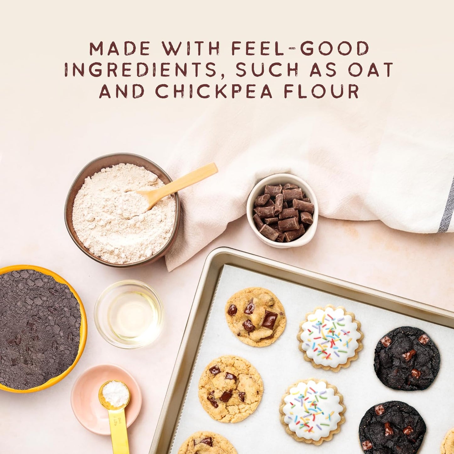 Autumn Sons Baking Co. Gluten Free Cookie Mix Variety Pack. Sugar Cookie, Chocolate Chunk & Double Chocolate Chunk. Vegan Plant Based Baking Mix. Free From 11 Common Allergens. 9.3 oz (Pack of 3)