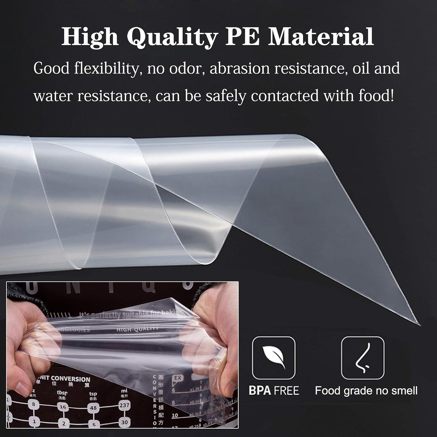 GEMLON Disposable Piping Bags – 12 Inch Clear Pastry Bags (100PCS) for Cake & Cookie Decorating, Anti-Burst Icing Bags for Frosting, Chocolate & Royal Icing – Durable Plastic Baking Supplies