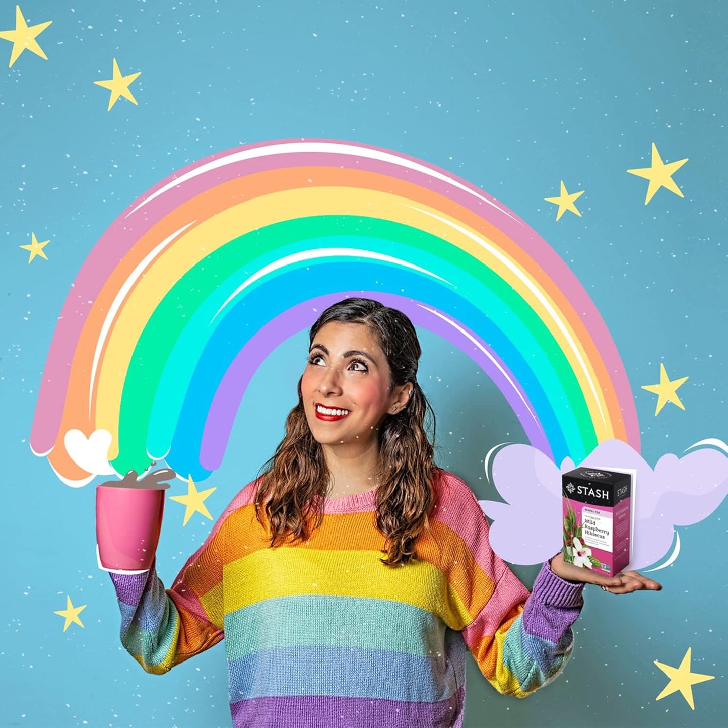 Stash Tea Pomegranate Raspberry Green Tea - Caffeinated, Non-GMO Project Verified Premium Tea with No Artificial Ingredients, 30 Count (Pack of 6) - 180 Bags Total