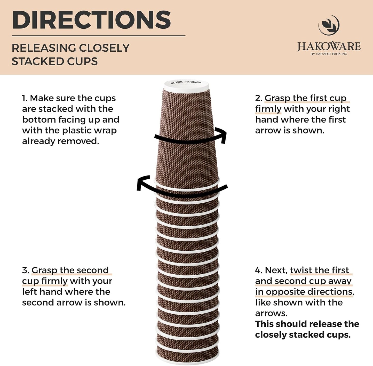 [100 SET]Harvest Pack 12 oz Disposable Coffee Cups, Insulated Ripple Double-Walled Paper Cups with Lids, Brown Geometric, Leak-Proof Drinking Cups for Tea Hot Chocolate Drinks To go coffee cups
