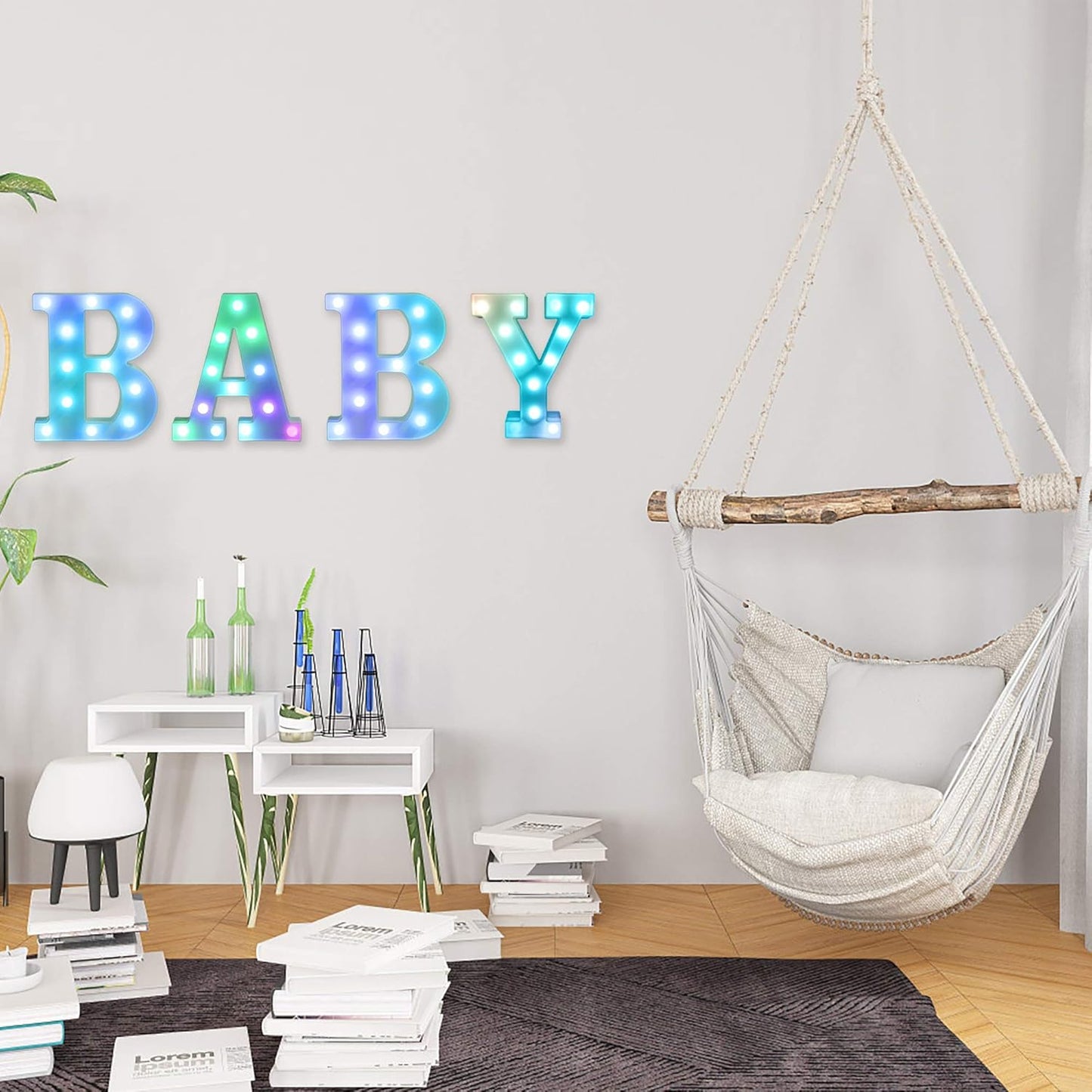 Foaky Colorful LED Number Lights with Remote, Marquee Light Up Number Sign for Night Light Wedding/Birthday Party Battery Powered Christmas Lamp Home Bar Decoration (8)