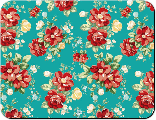 Rubber Dish Drying Mat for Kitchen Counter Large Boho Flowers Washable Quick Home Coffee Pad Fit Under Sink,Bar,Utensils 18x24in