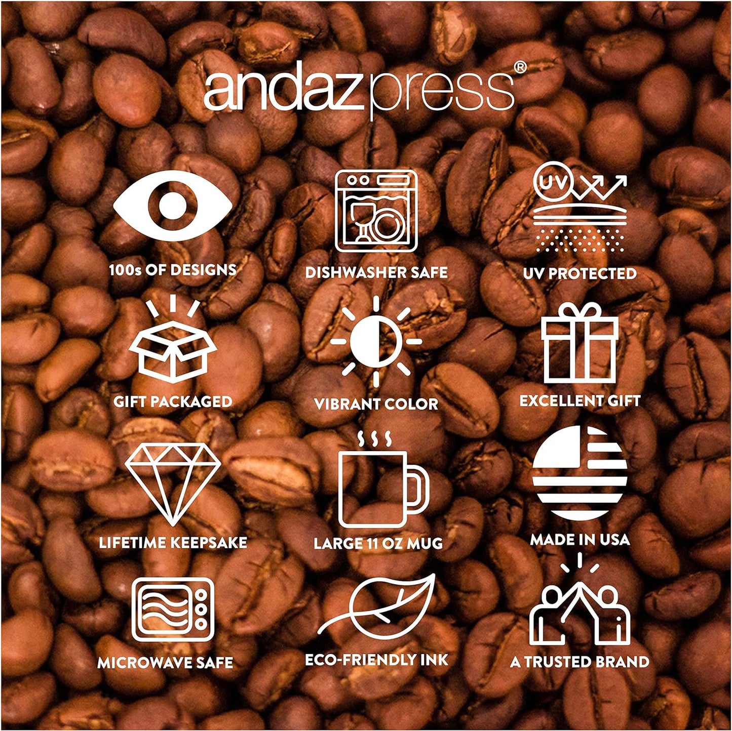 Andaz Press Fall Burgundy Marsala 11oz. Ceramic Coffee Tea Mug, Blessed, 1-Pack, Pumpkin Floral Graphic, Birthday, Friend, Family, Coworker, Autumn Season, Festive Thanksgiving Ideas