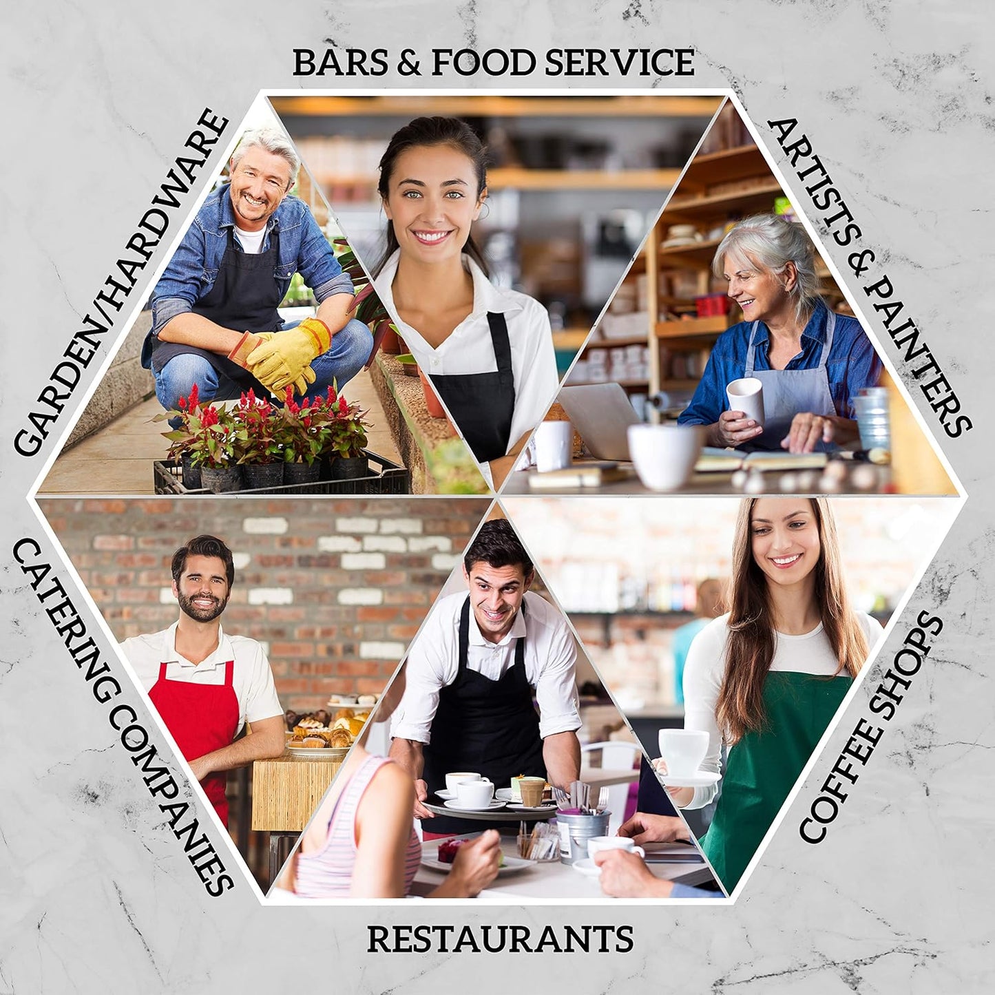 GREEN LIFESTYLE 120 Pack Professional Chef Apron – Grilling Aprons for Men, Waterproof Cooking Apron for BBQ, Work or Restaurant Use, Kitchen Aprons for Women – Orange, No Pockets