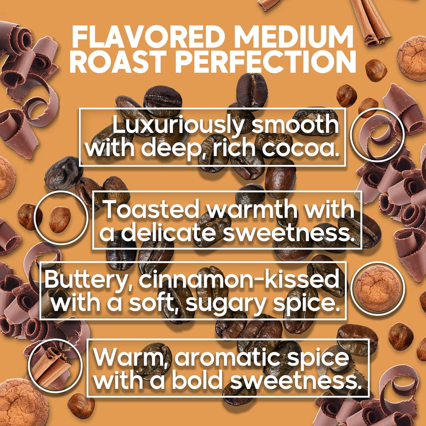 Sarasota Coffee Whole Bean Snickerdoodle Sugar Cookie | Medium Roast Gourmet Flavored Coffee Beans | Low Acid, Mold Free, Specialty Grade Bulk Coffee Beans | 5lb (80 oz)