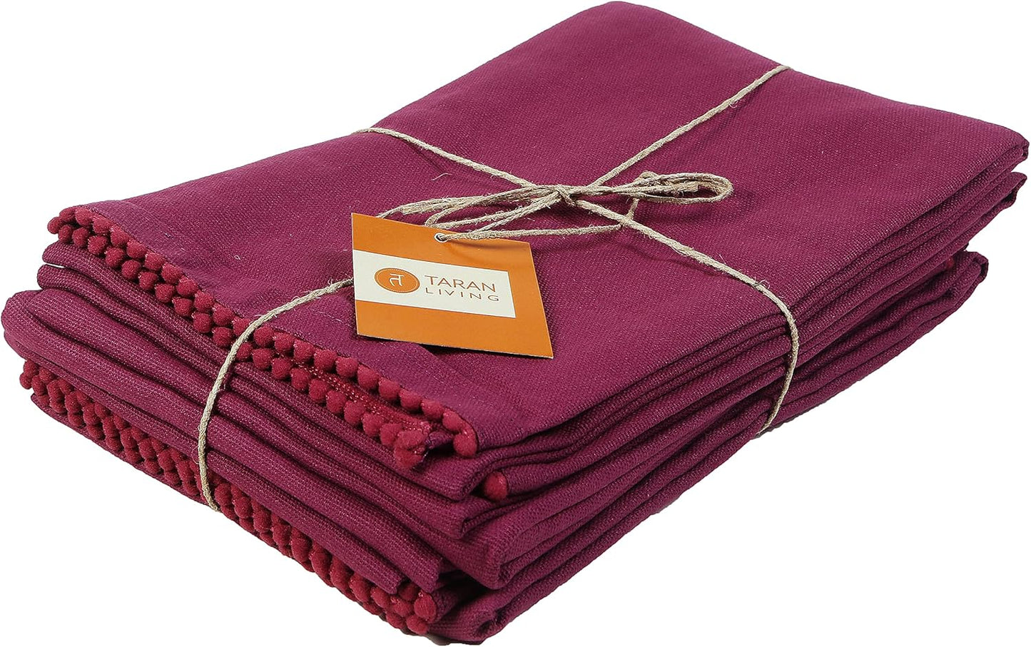 TARAN LIVING Grape Cotton Kitchen Cloths - Pack of 6 (6 Count, 3"x4")