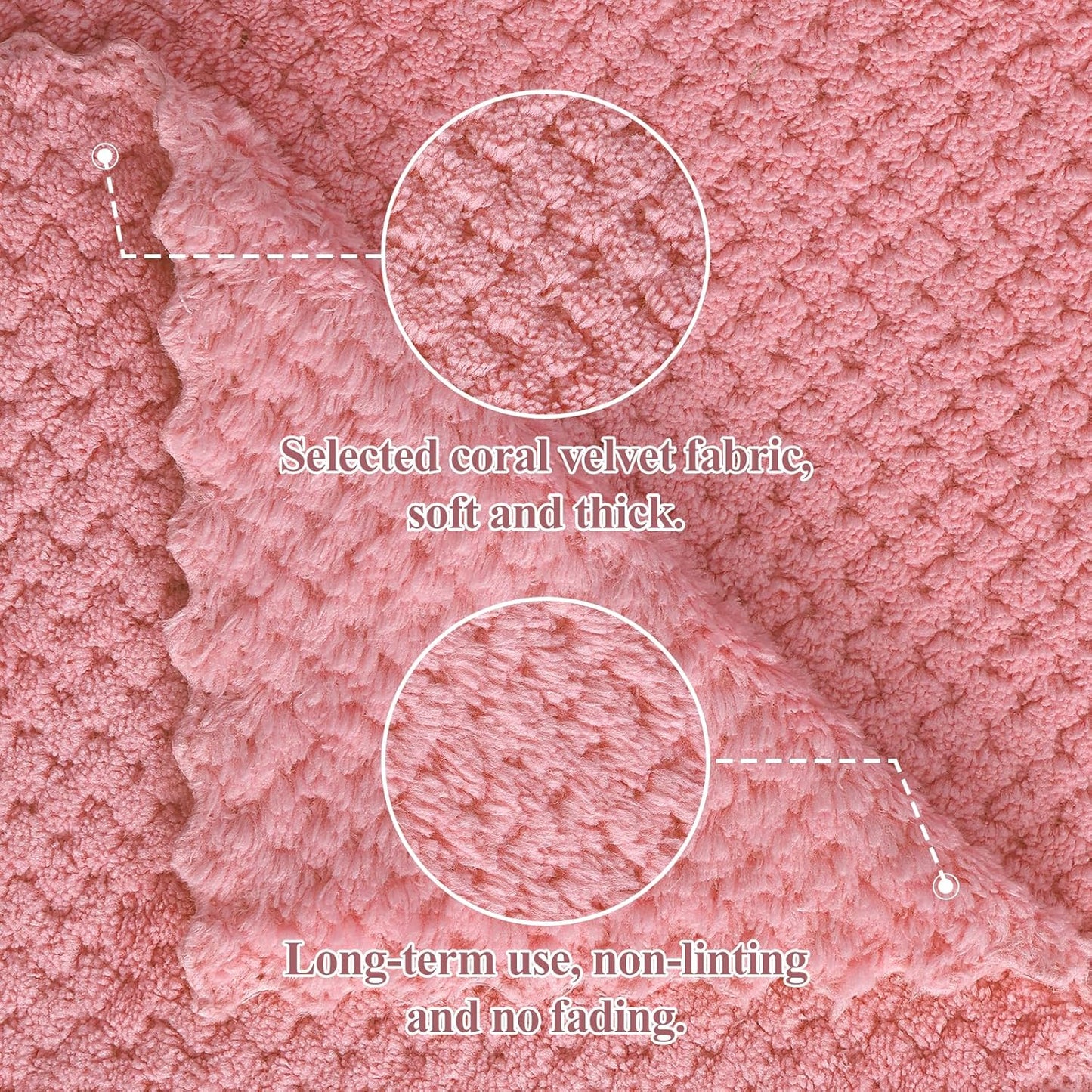 Homaxy 12 Pack Kitchen Dish Cloths, Ultra Soft and Absorbent Dish Towels, Reusable Fast Drying Microfiber Cleaning Cloth, Coral Velvet No-lint Cleaning Rags, 10 x 10 inches, Mix Color