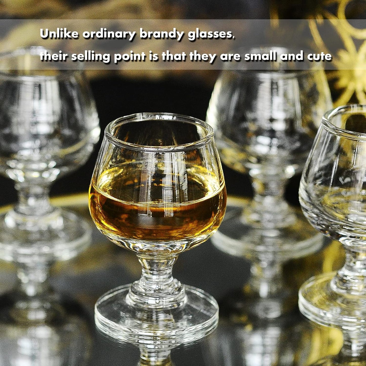 1.75oz Mini Shot Glass Set of 6 - Clear, Super Cute, Perfect for Tasting Brandy - Glass Snifters