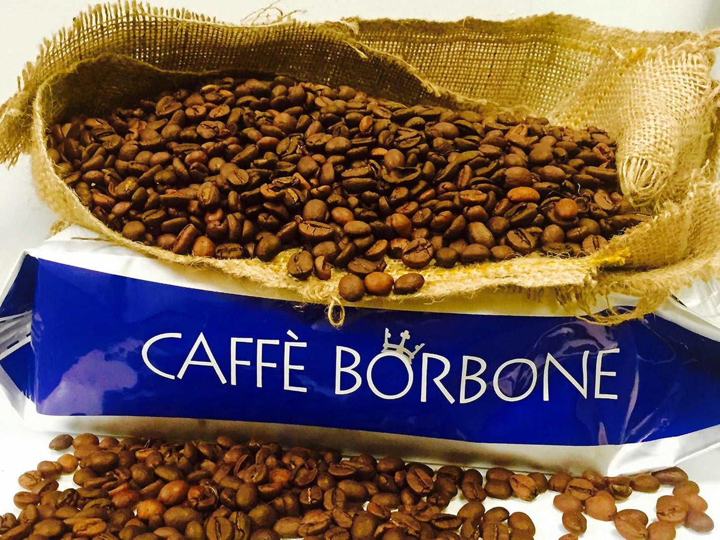 Caffe Borbone Whole Bean Coffee, Medium-Dark Roast, Blue Blend, Authentic Italian Coffee, 2.2 lb Bag (Pack of 2)