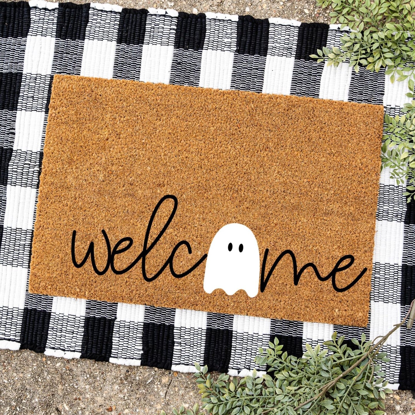 Halloween Stencils for Door Mats Large Halloween Doormat Stencils Trick or Treat Boo Ghost Stencil for Door Mat Wood Sign Fabrics DIY Crafts Decor